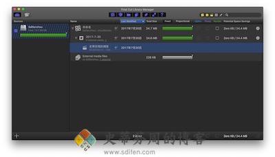 Final Cut Library Manager 主界面 Final Cut Library Manager 主界面
